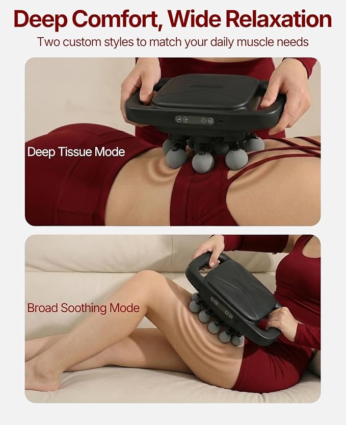 20 Head Massage Gun Deep Tissue Upgraded from 16 Head - Back Massager for Pain Relief Professional Percussion Massager for Muscle Recovery 30 Speeds Handheld Full Body &amp Shoulder Massager