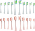 10-40PCS Replacement Brush HeadCompatible for Oclean Electric Toothbrush Soft Bristle X/X PRO/ Z1 Brushes Replaceable Head(10 White 10 Pink)