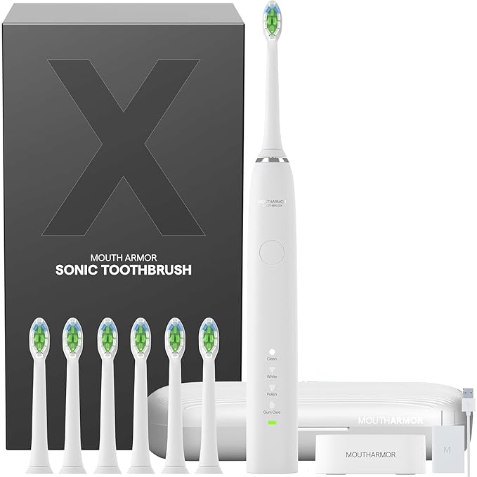 Electric Toothbrush Sonic Toothbrush with Travel Case and 4 Brush Heads and Wireless Charging