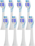 8Pcs Replacement Brush Heads Compatible for HX6064 HX6930 HX6730 Sonic Electric Toothbrush Vacuum 4100 6500 6100 5300 C3(PS Purple)
