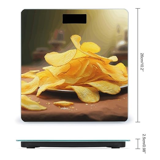 Potato Chips Weight Scale for Body Weight Digital Bathroom Scale High Capacity Accurate Digital Weighing Scales and Easy-to-Read on Backlit LCD Display Scales
