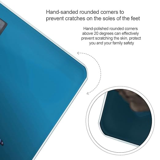 Beautiful Blue Butterfly Scale for Body Weight High Precision Digital Weight Scales with LCD Display Anti-Slip Sturdy Slim Tempered Glass Bathroom Scale for Home Use