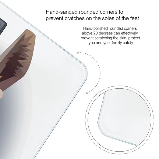 Alpaca Avatar Weight Scale Digital Electronic Scales Bathroom Scale Larg LCD Backlight Display High Precisio MeasurementsTempered Glass