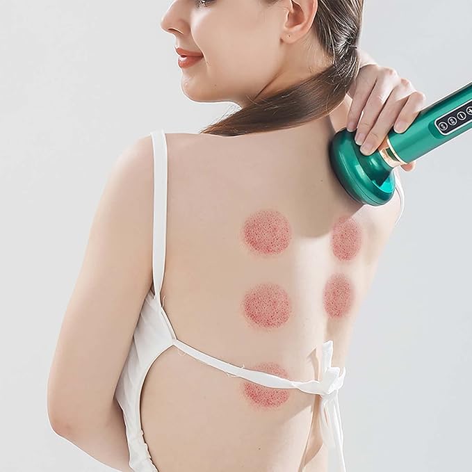 Cupping Set Gua Sha Massage 3 in 1 Smart Electric Cupping Device 12 Modes Portable Rechargeable Scraping Massager for Shoulder Back Leg Therapy Set