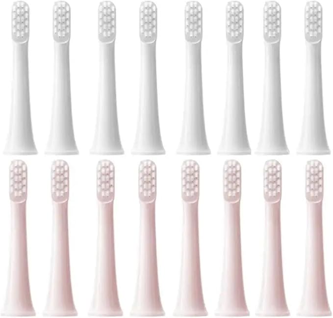 8PCS Compatible for XIAOMI MIJIA T100 Replacement Brush Heads Sonic Electric Toothbrush Vacuum Soft Bristle Suitable Nozzles(8Pink)