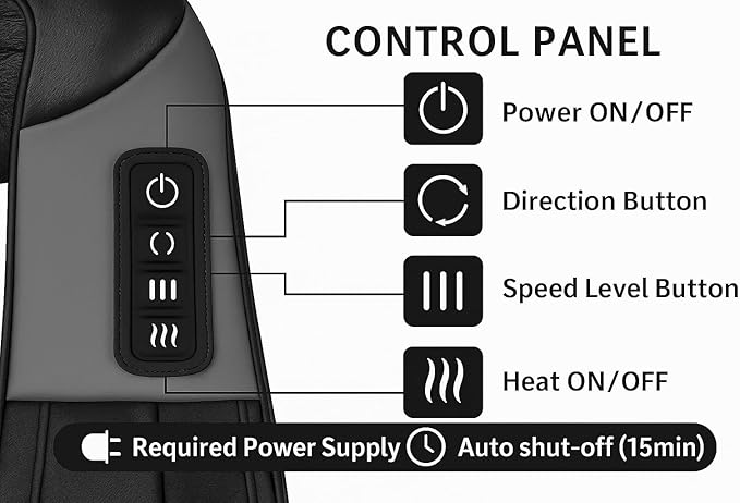 4D Shiatsu Neck and Shoulder Massager with Heat Deep Tissue Back and Neck Massager for Pain Relief Eco-Friendly Portable Massage Pillow for Home Office Car Relaxing Gift for Men and Women