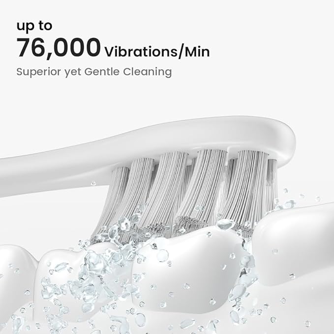 Oclean Electric Toothbrush for Adults 150 Days Battery Life Electric Toothbrush USB Rechargeable Sonic Travel Toothbrush with 6 Brush Heads &amp Travel Case 5 Modes and Smart Timer