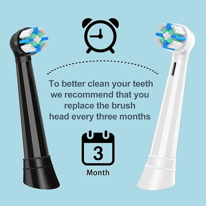 12 PCS Replacement Heads Compatible with Oral B IO 2/3/4/5/6/7/8/9/10/Deep Clean Series Electric Toothbrush Medium Softness Brush Heads Compatible with Oral B IO for Teeth and Gums Care (Black)