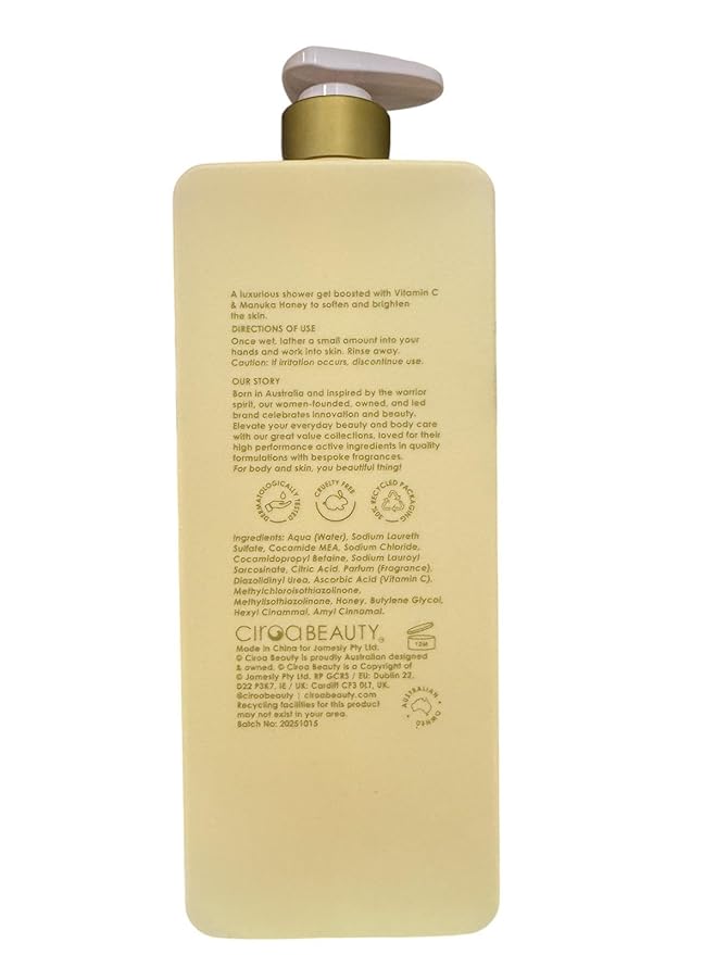MANUKA HONEY &amp VITAMIN C Shower Gel GLOW 33.8 Fl Oz pack 1