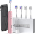 Electric Toothbrush for AdultsWave Oscillation &amp Vibration Sonic Tooth BrushBASS-Brushing Technique Travel Rechargeable Toothbrushes with 4 Soft Bristle Replace HeadsGifts for Men Women