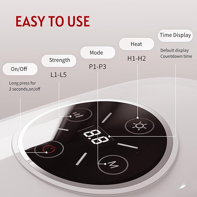 Hand massager with heating and pressure functions: This hand massager features customizable modes finger stretching function and intelligent timer—Daily Comfort for Women Men Home Office Use