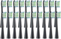 20PCS Replacement Brush Heads Compatible for Flow/X PRO Elite/X/One/Z1/F1Electric ToothbrushVacuum Sealed Bristle(20 pcs Black)