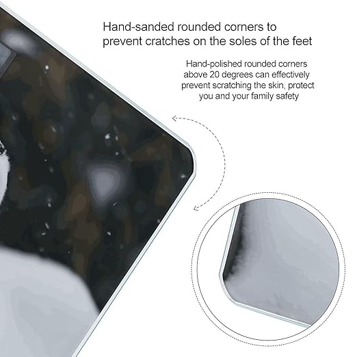 Snow Owl Scale with LCD Easy-to-Read Anti-Slip Weight Digital Bathroom Scale Precision Weighing Scales Sturdy Tempered Glass Body Weight Scales for Daily Use