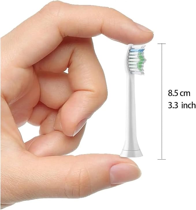 16pcs Toothbrush Heads Replacement Brush Fit Compatible for Easy Clean(16pcs White)