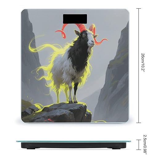 Standing Glowing Goat Weight Scale Cute Bathroom Scale for Body Highly Accurate Digital Weighing Machine for People Compact LCD Display Scales with Sturdy Toughened Glass Scales