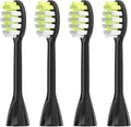 4Pack Replacement Toothbrush Heads Compatible with Ph One Soni Care Electric Head HY1100 HY1200 BH1022(Black)