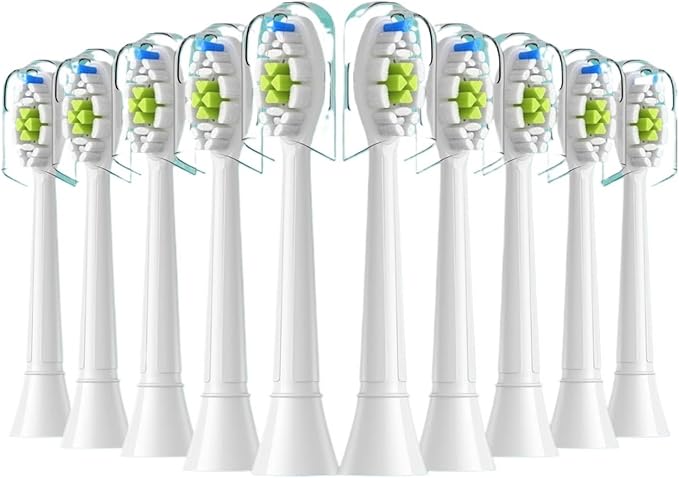 Replacement Toothbrush Heads Compatible with Philips Electric for EasyClean HealthyWhite and Other Snap-On Handles(10pcs White)