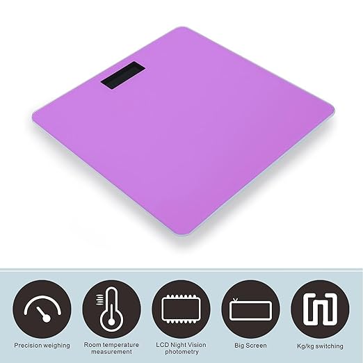 Women's Digital Bathroom Weighing Scale Automatic Switch Energy Saving Scale Smart Scale for Body Weight Light Purple