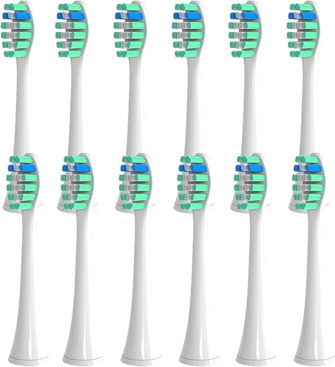 4-16Pcs Replacement Toothbrush Heads Plaque Defence Electric Head Brush(12pcs Green)