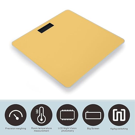 Smart Scale for Body Weight Automatic Switch Digital Bathroom Weighing Scale Light Orange