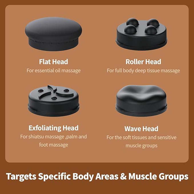 Massage Gun with Extension Handle &amp Cellulite Massager Lymphatic Drainage Massager