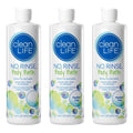 No-Rinse CleanLife Products Body Bath 16 fl oz (Pack of 3 Makes 48 Complete Baths) – Gentle Concentrated Liquid Body Wash Made in USA – Ideal for Post-Surgery Elderly Care Camping and Travel