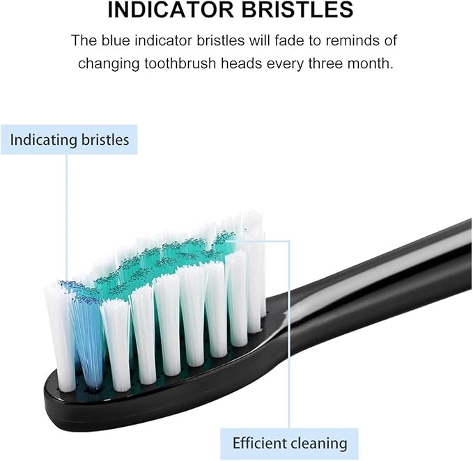 Black Toothbrush Heads Compatible for 400pcs(50packs) Bristle