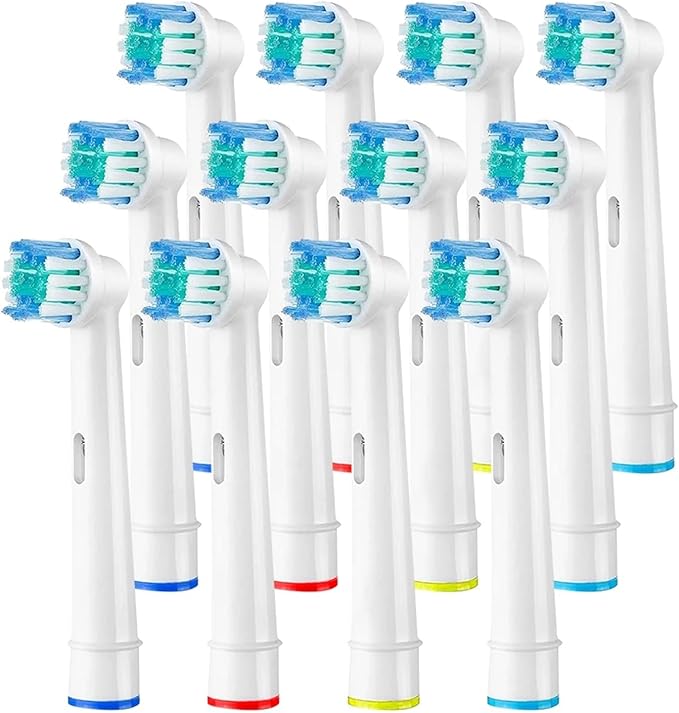 Replacement Toothbrush HeadsCompatible For Oral B Compatible For Braun Electric Toothbrushes Brush Head Refills 1000 1500 3000 7000 7500 8000(White-20 Pcs)