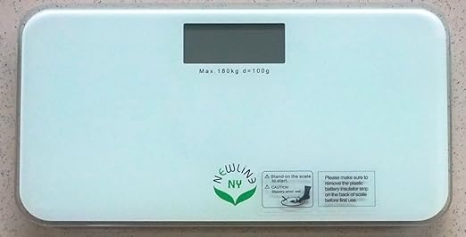 NewlineNY White Mini Bathroom Scale with Travel Protection Case SBB0722M-WH + NYMSS101BG