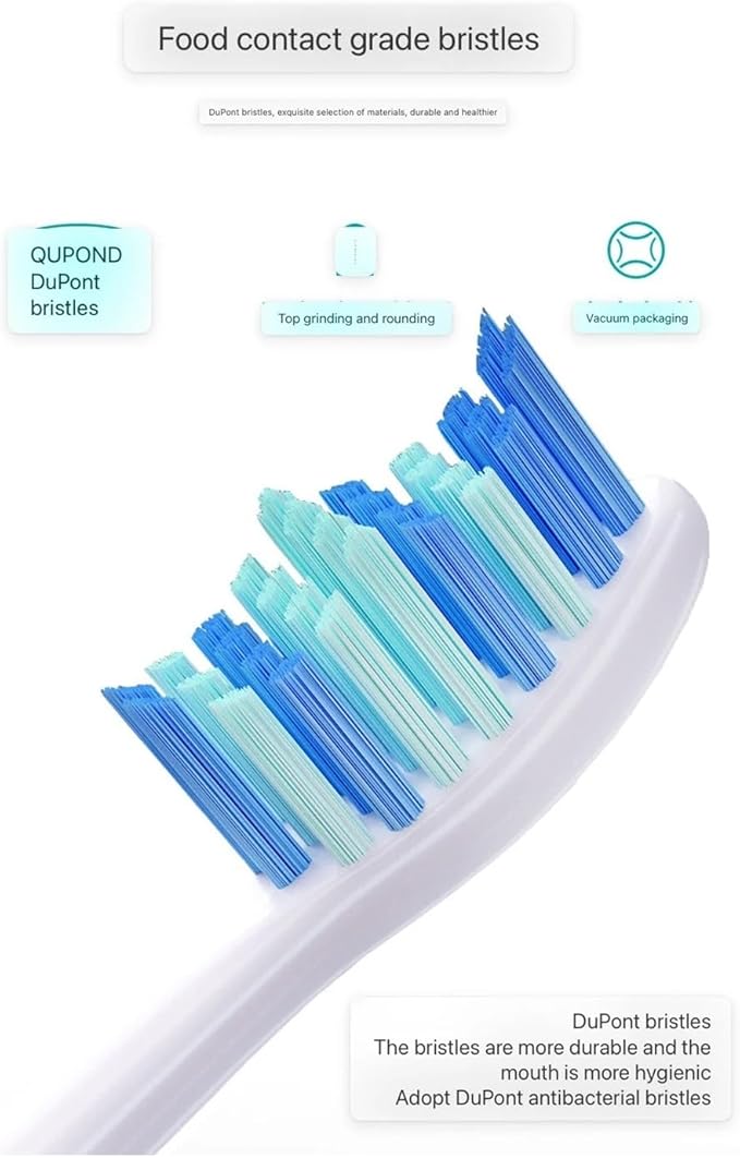 Replacement Toothbrush Heads Compatible for SOUNESS SN903/SN901/SN801 Electric Nozzle8-16(16white Whitening)