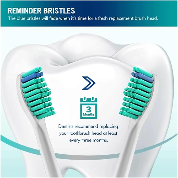 Replacement Toothbrush HeadsCompatible For PhilipsElectric Brush Head 1100 2100 4100 4300 5100 5300 6100 6500 Etc(16pcs)