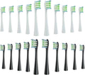 Brush Head ReplacementCompatible for Electric Toothbrush Soft Bristle X/X PRO/ Z1 Brushes Replaceable(10 White 10 Black)