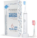 SPARX Electric Toothbrush for Teeth Whitening Gum Care &amp Polishing Light Therapy Technology for Whiter Teeth &amp Healthy Gums Rechargeable [White]