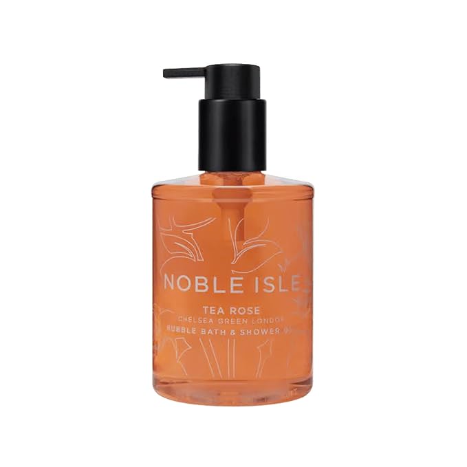 Noble Isle Tea Rose Bath &amp Shower Gel | Luxury Body Wash for Women with Fine British Fragrance Oils | Vegan Body Wash &amp Paraben Free Body Wash (8.45 oz)