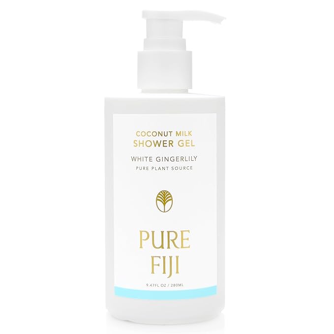PURE FIJI Coconut Milk Shower Gel White Gingerlily (9.47 Fl. Oz /280ml)