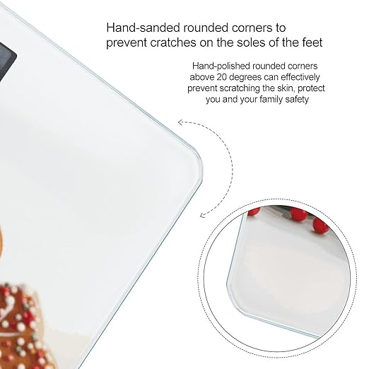 Gingerbread Man Candy Smart Scale for Body Weight Accurate Bathroom Scale with LED Display Digital Weight Scales Weighing Machine High Precision Scales for Bath Home