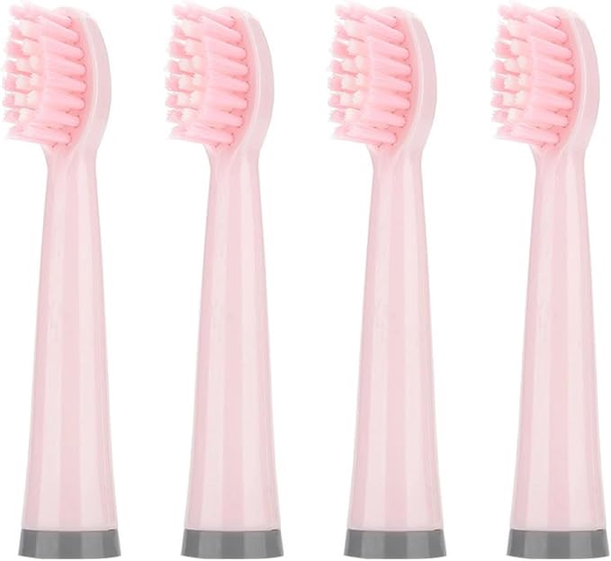 Compatible for AUX A11 Electric Toothbrush Replacement Heads Soft Brush Bristles Nozzles(4PCS Pink)