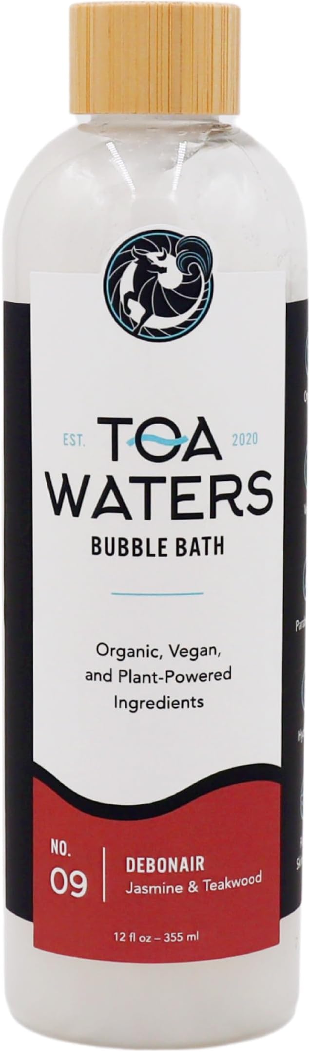 Debonair Bubble Bath – Jasmine &amp Teakwood – Bold Sophisticated Scent Sulfate-Free Sensual Bath Soak – 12 fl oz – TOA Waters