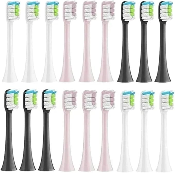 Sonic Electric Toothbrush Heads Compatible for X3 X5 X3U X1 V1 V2 Replacement Nozzles with Anti-dust Cap(3Pink 4White)