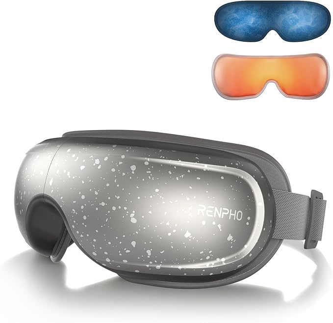 RENPHO Limited Edition Eye Massager with Heat and Cooling Voice Control FSA Eligible HSA Mothers Day Birthday Gifts for Mom Women Men Her Him Eye Mask for Migraines Relief Eyeris 3 Reduce Dry Eyes