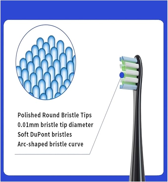 Toothbrush Heads Compatible for Air2/One/SE X/X PRO/Z1/F1 4PCS(4pcs Grey)