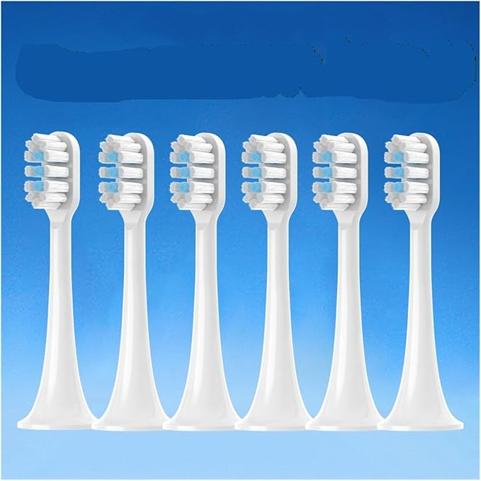 4/8/12/16PCS Compatible for MIJIA T302 Replacement Toothbrush Heads Sonic Electric Vacuum DuPon Soft Bristle Brush(T302White Blue-16pcs)