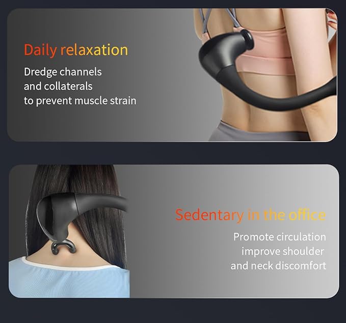 Massage Gun Upgraded Extension Handle for Deep Massage of The Back to Relieve Deep Tissue Pain in The Muscles Four Massage Heads &ampFive Adjustable speeds Fitness Person Friendly