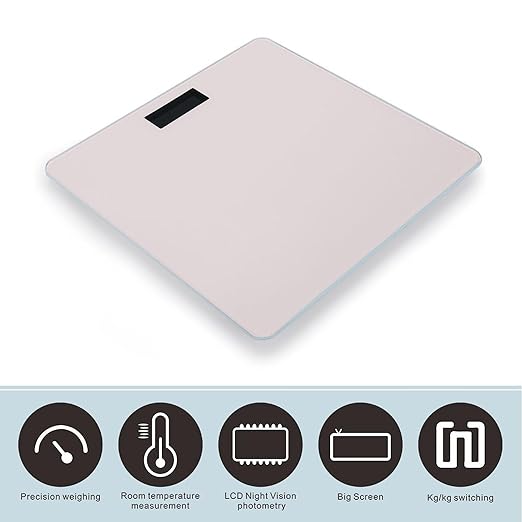 Women's Fashion Automatic Switch Digital Bathroom Weighing Scale Smart Scale Light Pink