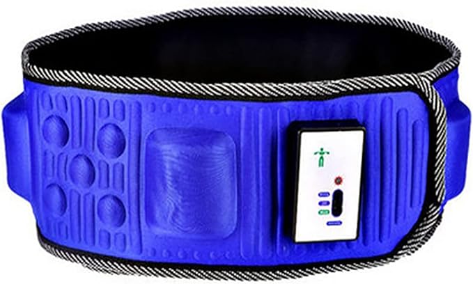 Automatic Abdominal Massager Body Vibrating Slimming Belt Belly Muscle Waist Trainer Massager with 2 Gear Speed Adjustable for Abdominal Back Neck and Legs Pain Relief