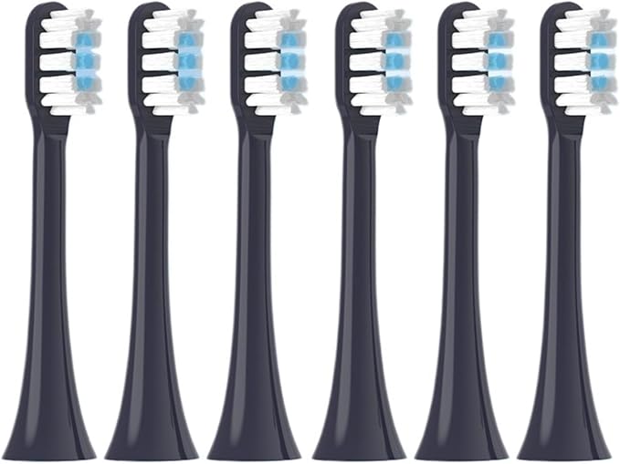 for T501 Replacement Toothbrush Heads Electric Vacuum Soft Bristle Brush 4/8/12/16PCS(T501 black-12pcs)