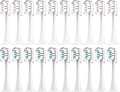 Compatibility for Mijia T300/T500/T700 Sonic Electric Toothbrush Heads Replaceable Refill Nozzles 4 Colors with Anti-Dust Caps 4/20Pcs(10White10Pink)