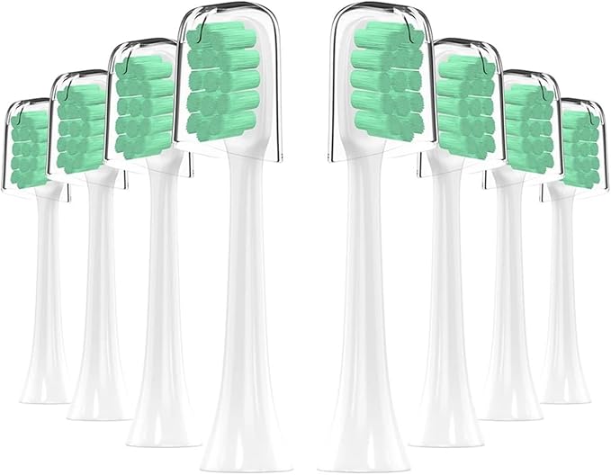 8pcs ToothbrushCompatible for Soocas X3Pro / X3U X5 V1 V2 X1 Brush Teeth(WhiteB)