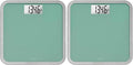 Taylor Digital Glass Bathroom Scale for Body Weight Large Durable Platform Extra High 500 lb Capacity Large 3.5x1.7 White Backlit Display Sea Foam Green (Pack of 2)