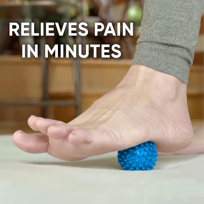 Dr. Cohen's acuball-Mini - Heatable Deep Tissue Massage Ball - Trigger Point Massage Therapy for Myofascial Release - Spiky Foot &amp Back Massager Ball for Targeted Pain Relief (Pack of 2)